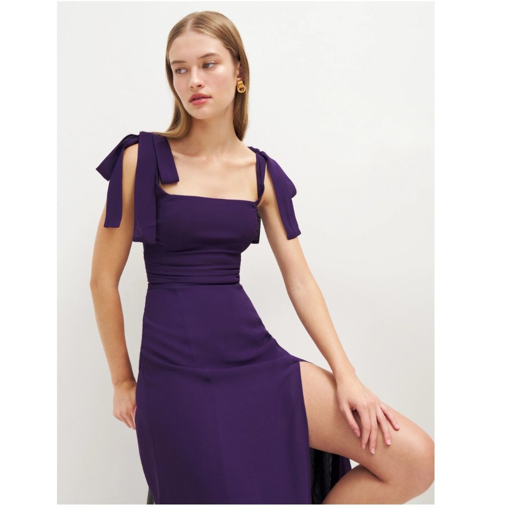 Reformation Twilight Dress - Raisin - Picture 2 of 7